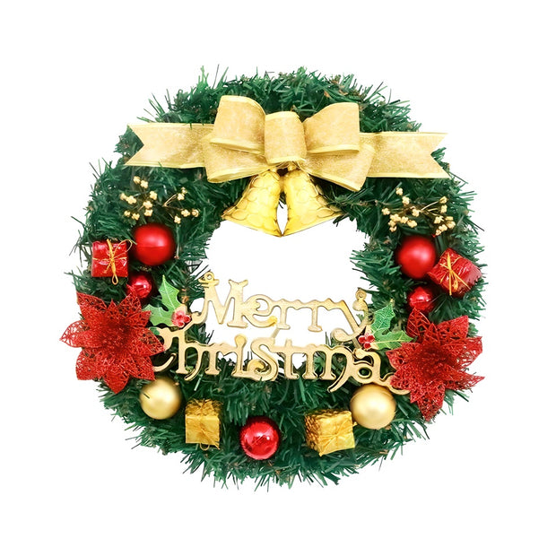 20" Bell-Style Christmas Wreath with Lights