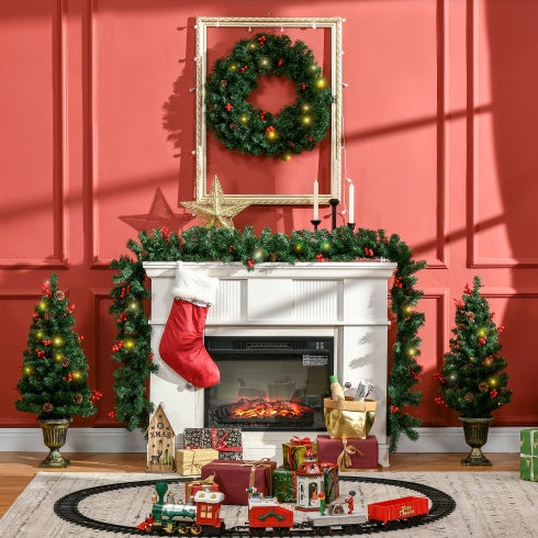 HOMCOM 4-Piece Prelit Christmas Set