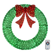 48in Pre-Lit Outdoor Christmas Wreath Decoration