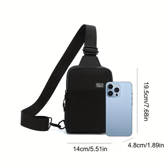 Small Crossbody Bags For Women & Men, Mini Sling Bag Fanny Packs Crossbody Purse, Chest Bag For Travelling, Hiking, Running -Black