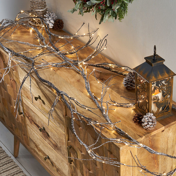 18 Foot Paper Flower Wreath With LED Lights