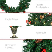 HOMCOM 4-Piece Prelit Christmas Set