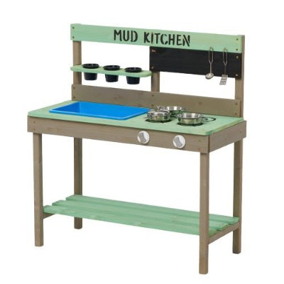 Kids Play Kitchen, Wood Mud Kitchen With Water Play Set  Cooking Toys For Outdoor, Gift For 3 8