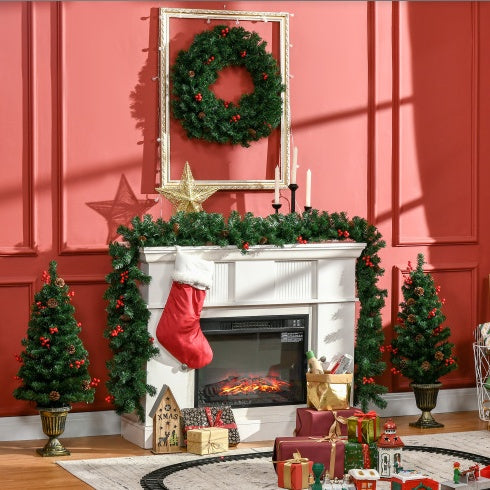 HOMCOM 4-Piece Prelit Christmas Set