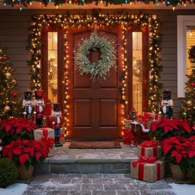 Christmas Pine Wreath Pinecone & Greenery Holiday Door Decoration Pre-Lit Or Natural Style For Festive Home Decor FBA Shipment