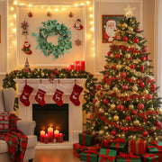 2PCS Set Christmas Wreath Eucalyptus Candle Rings 14.2in Green Artificial Plants Home Door Decor Holiday Wall Pendant FBA Shipment