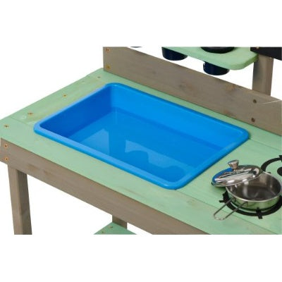 Kids Play Kitchen, Wood Mud Kitchen With Water Play Set  Cooking Toys For Outdoor, Gift For 3 8